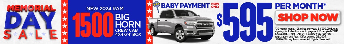 New 2024 RAM 1500 Big Horn now only $595/Mo*