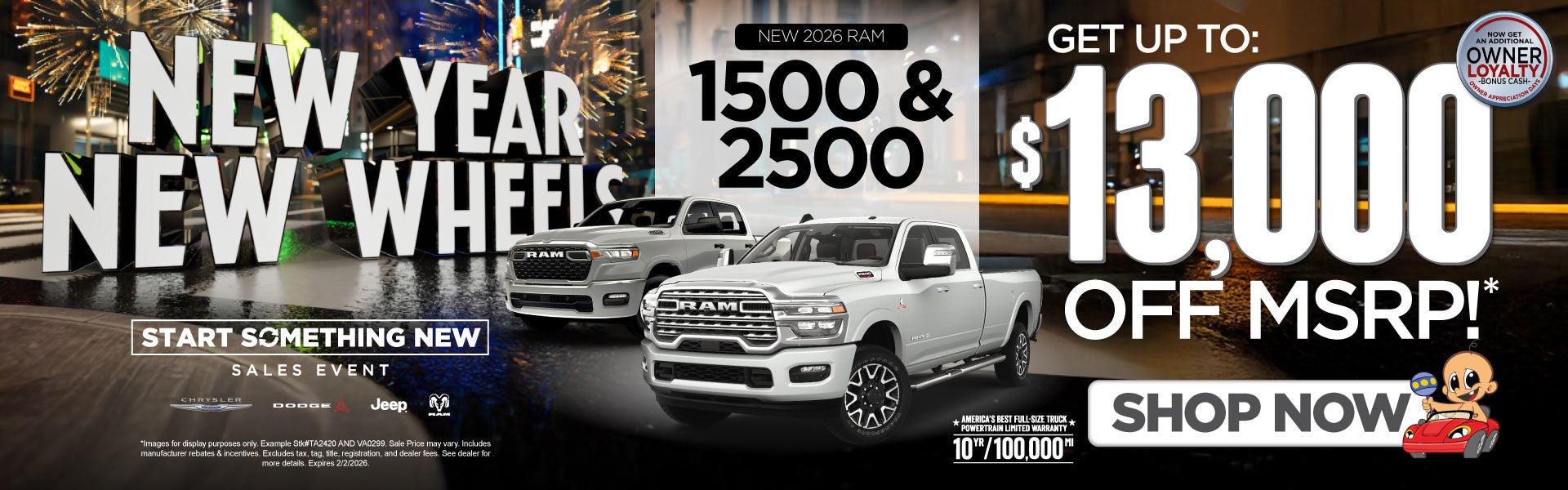 New 2026 Ram 1500 and 2500 $13,000 off MSRP - Shop Now
