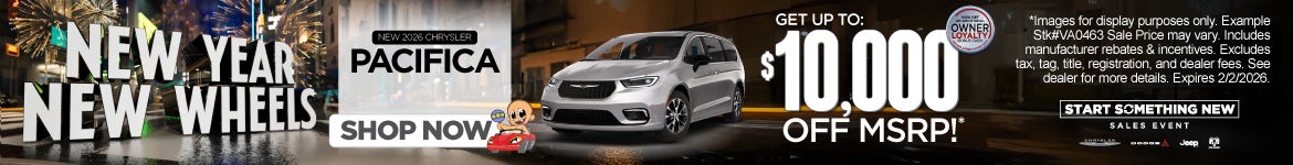 New 2026 Chrysler Pacifica - Get Up To $10,000 Off MSRP