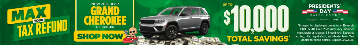 NEW 2025 GRAND CHEROKEE L ALTITUDE 4X2	UP TO $10,000 TOTAL SAVINGS*