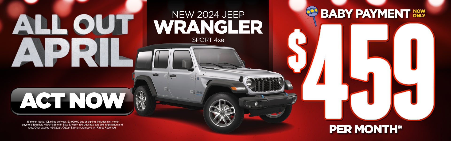 New 2024 Jeep Wrangler Sport 4xe | $459/mo*