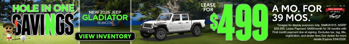 NEW 2026 JEEP GLADIATOR RUBICON $499 PAYMENT/ 39 MONTHS*