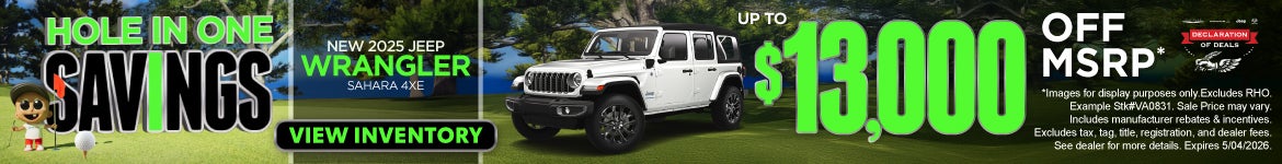 NEW 2025 JEEP WRANGLER SAHARA 4XE UP TO $13,000 OFF MSRP*