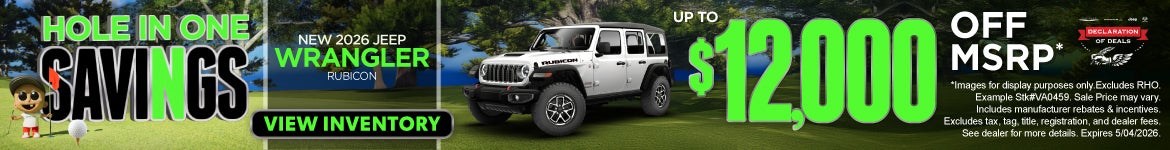 NEW 2026 JEEP WRANGLER RUBICON UP TO $12,000 OFF MSRP*