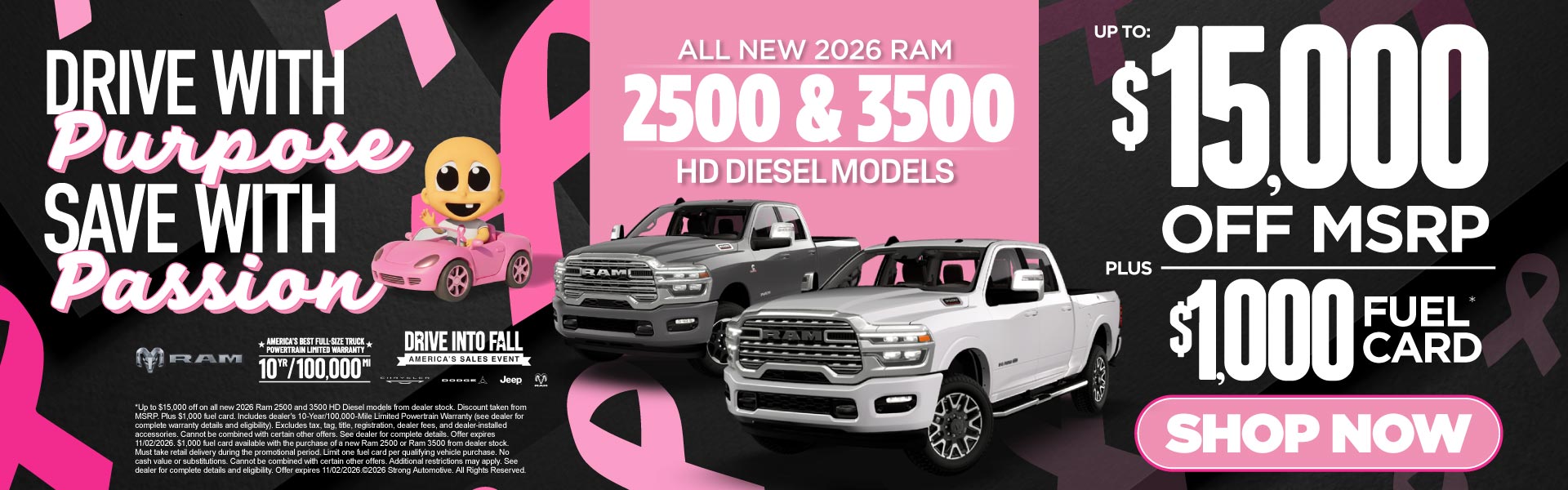 2026 RAM 2500 & 3500 HD DIESEL MODELS - UP TO $15,000 OFF MS