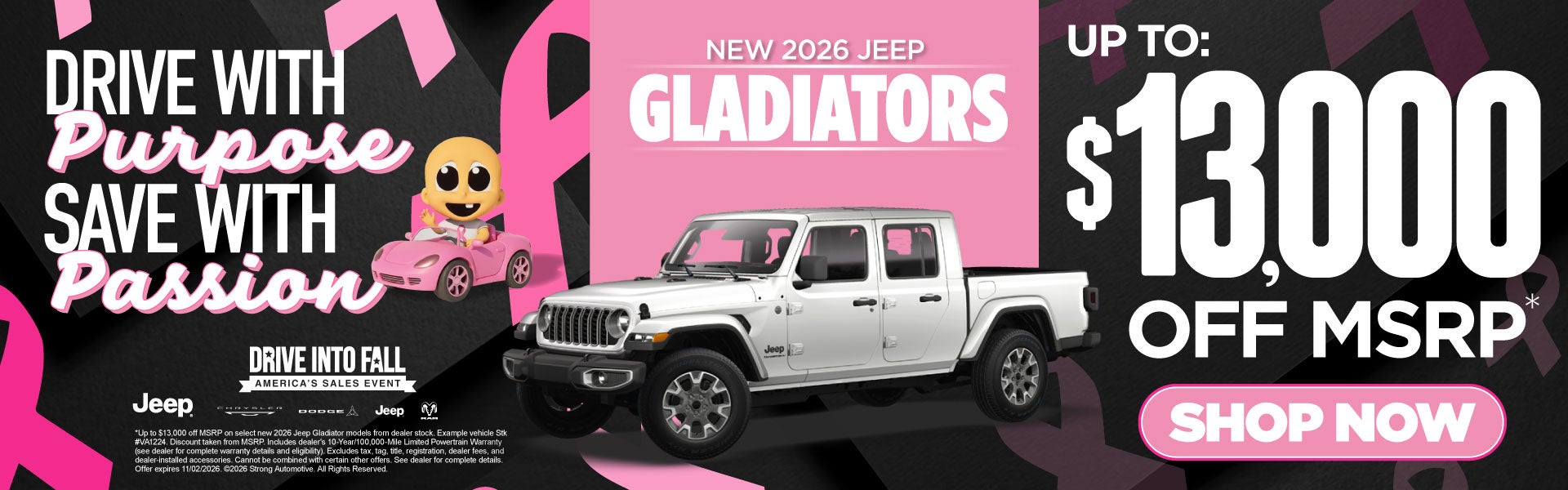 2026 JEEP GLADIATORS - UP TO $13,000 OFF MSRP*