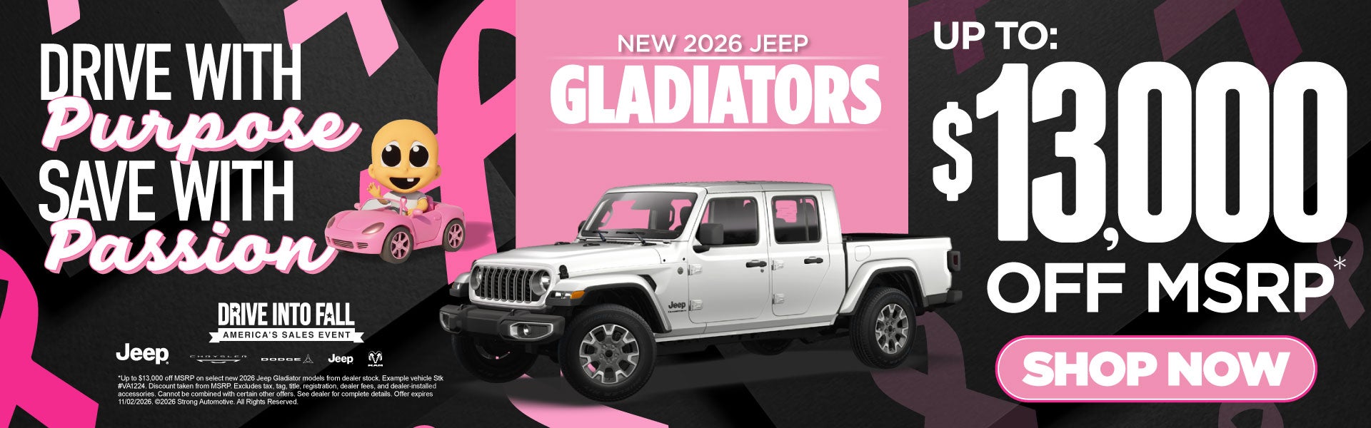 2026 JEEP GLADIATORS - UP TO $13,000 OFF MSRP*