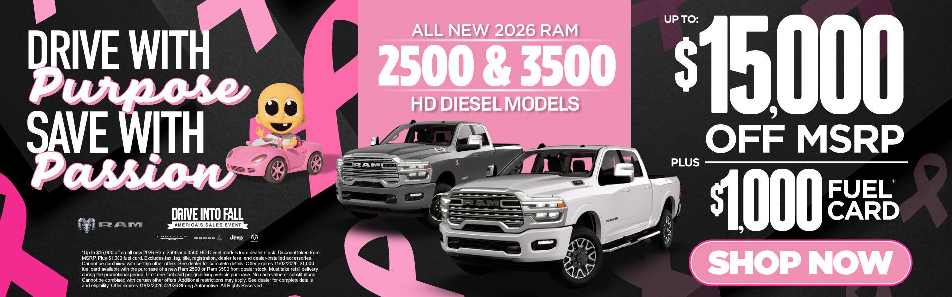 2026 RAM 2500 & 3500 HD DIESEL MODELS - UP TO $15,000 OFF MS