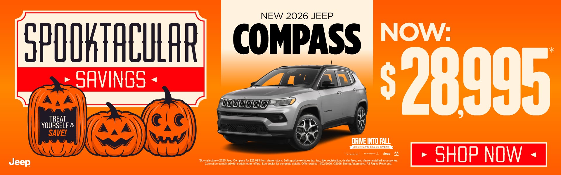 2026 JEEP COMPASS - NOW $28,995*