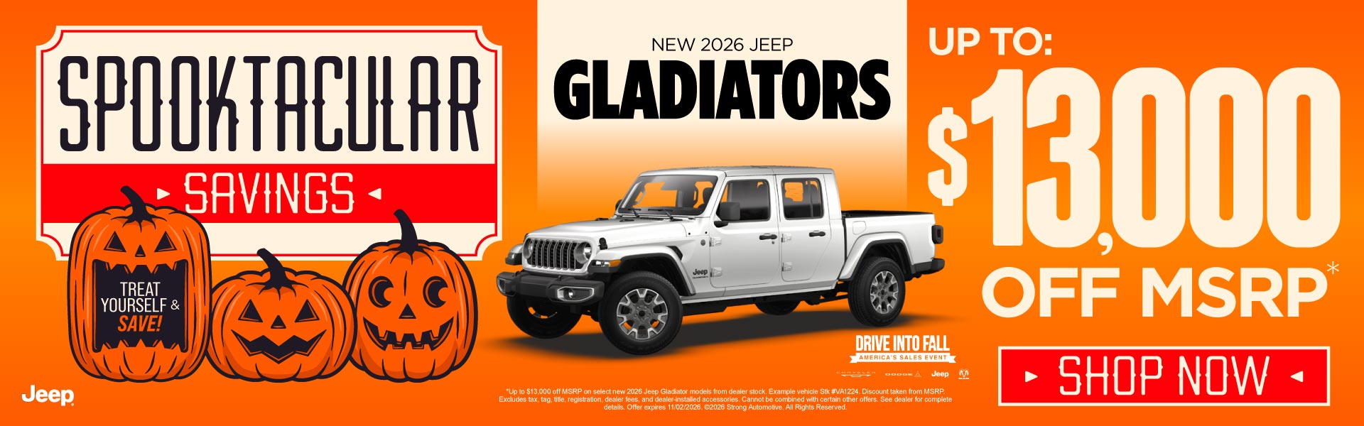 2026 JEEP GLADIATORS - UP TO $13,000 OFF MSRP*